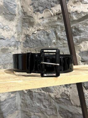 Chanel FW 2007 Black Patent Leather Wide Belt